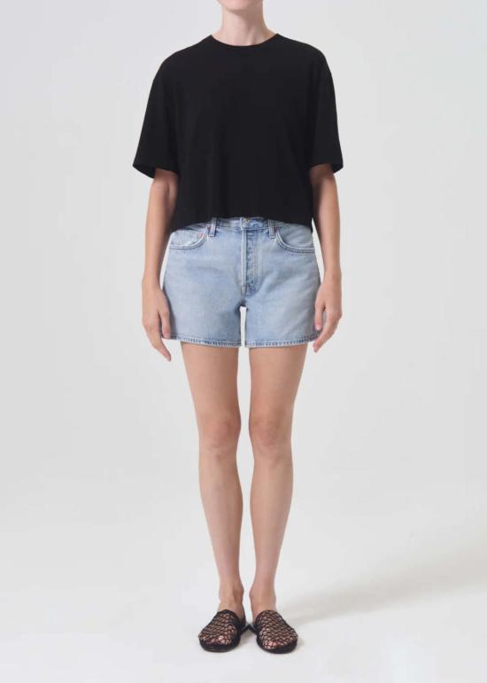  에이골디 데님 숏팬츠 아골데 파커 롱 숏 퓨드 - AGOLDE