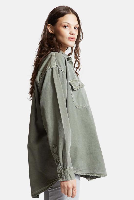  NSF 탑 Busy 오버사이즈 보이프렌드 셔츠 피그먼트 아미 - OTHER BRANDS