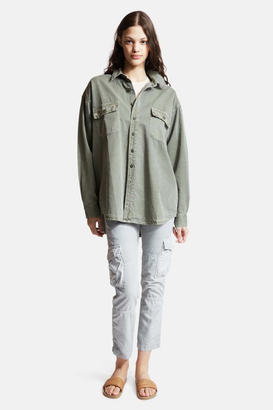  NSF 탑 Busy 오버사이즈 보이프렌드 셔츠 피그먼트 아미 - OTHER BRANDS