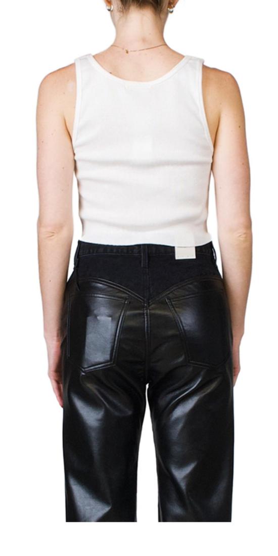  에태르네 민소매 티셔츠 에테르네 크롭드 스쿠프넥 탱크 아이보리 - ETERNE