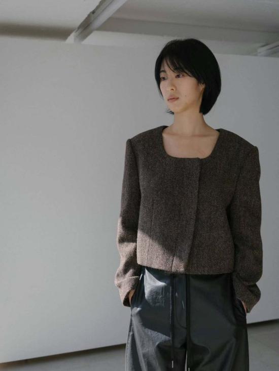  더 엔케이씨 스토어 데님 자켓 Nkc 프란체스카 브라운 재킷 브라운