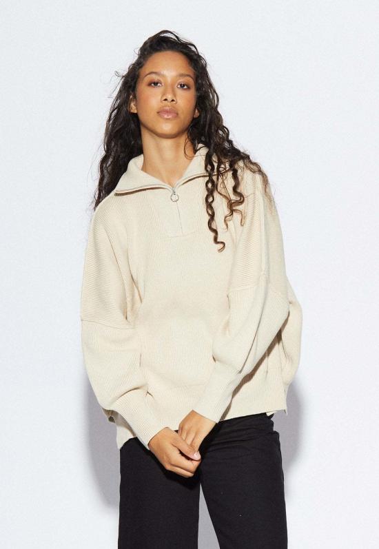  Arcaa 가디건 아카 런던 지퍼 스웨터 샌드