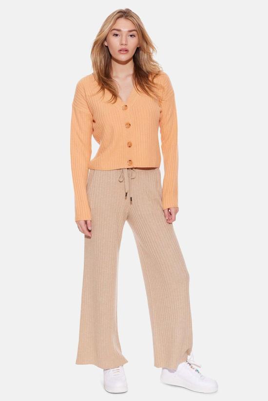  더 타일 클럽 가디건 타일 클럽 비아트리스 리브 카디건 파파야 - THE TILE CLUB