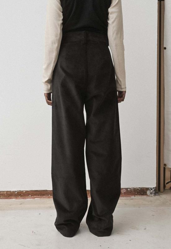  베이스레인지 데님 팬츠 Baserange Navalo 팬츠 블랙 코듀로이 - BASERANGE