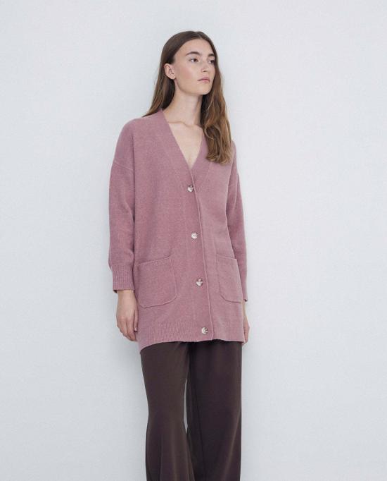  YERSE 가디건 Yerse 롱  페일 핑크 - OTHER BRANDS