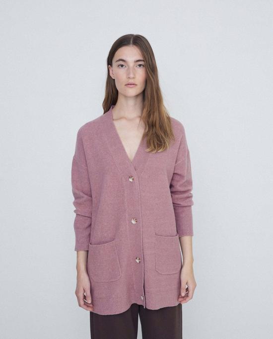  YERSE 가디건 Yerse 롱  페일 핑크 - OTHER BRANDS