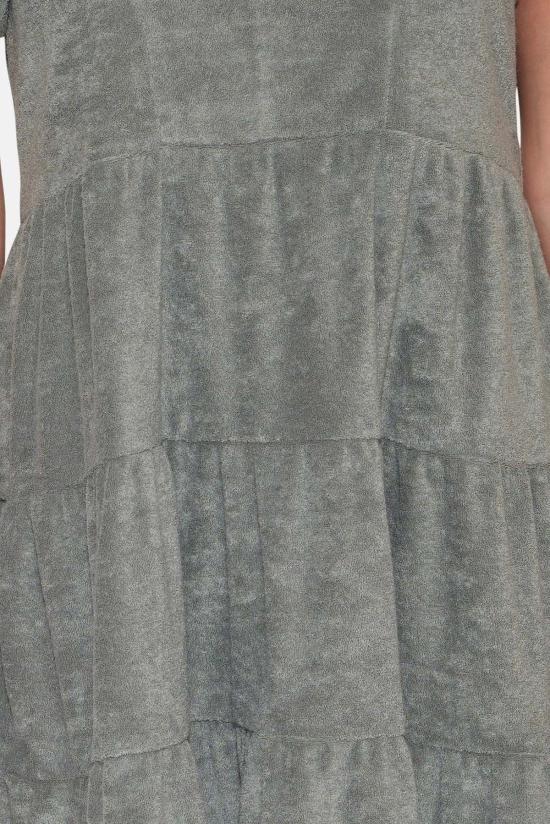  Blue&Cream 롱 원피스 블루&크림 스타시 풀 테리 티어드 드레스 카키 - BLUE&CREAM