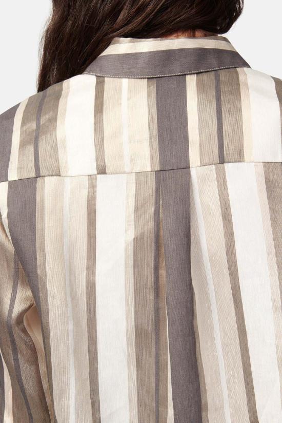  카미 뉴욕 반팔 티셔츠 카미 NYC 몰타 메탈릭 리넨  듄 - CAMI NYC