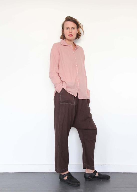  Auntie Oti 스트레이트 팬츠 앤티 오티 풀 렝스 풀온 팬츠 초콜릿 - OTHER BRANDS