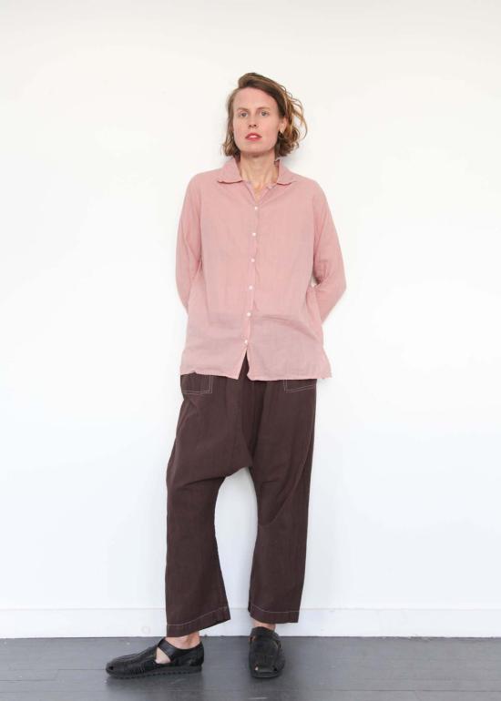  Auntie Oti 스트레이트 팬츠 앤티 오티 풀 렝스 풀온 팬츠 초콜릿