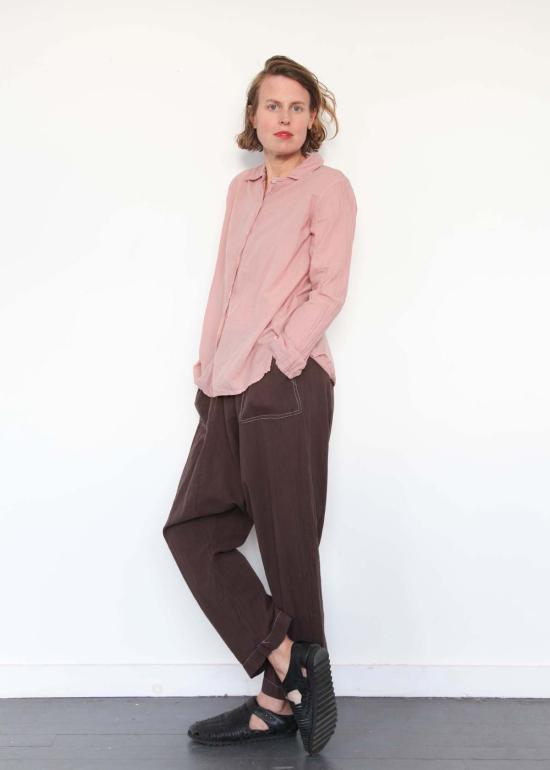  Auntie Oti 스트레이트 팬츠 앤티 오티 풀 렝스 풀온 팬츠 초콜릿 - OTHER BRANDS