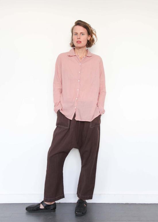  Auntie Oti 스트레이트 팬츠 앤티 오티 풀 렝스 풀온 팬츠 초콜릿 - OTHER BRANDS