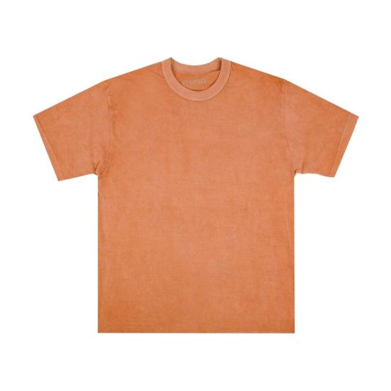  UTILITEES 반팔 티셔츠 Utilitees 핸드 다이드 5.5oz 루프휠 크루넥 티셔츠 복숭아