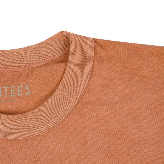  UTILITEES 반팔 티셔츠 Utilitees 핸드 다이드 5.5oz 루프휠 크루넥 티셔츠 복숭아 - OTHER BRANDS