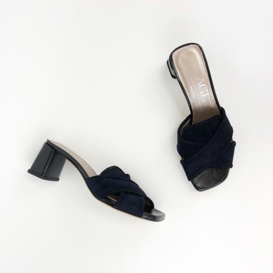  에이지엘 뮬/슬리퍼 Agl D644004 슬라이드 네이비 - AGL