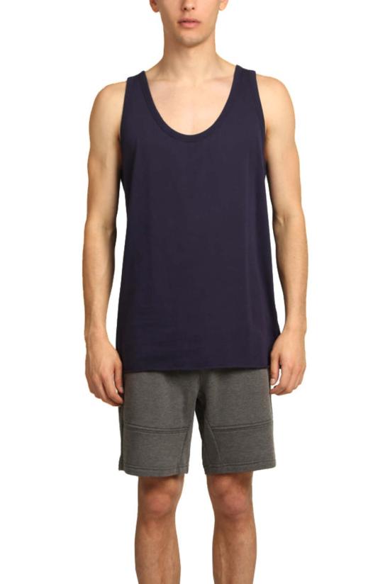  브룸 민소매 티셔츠 V/룸 스무스 탱크 네이비