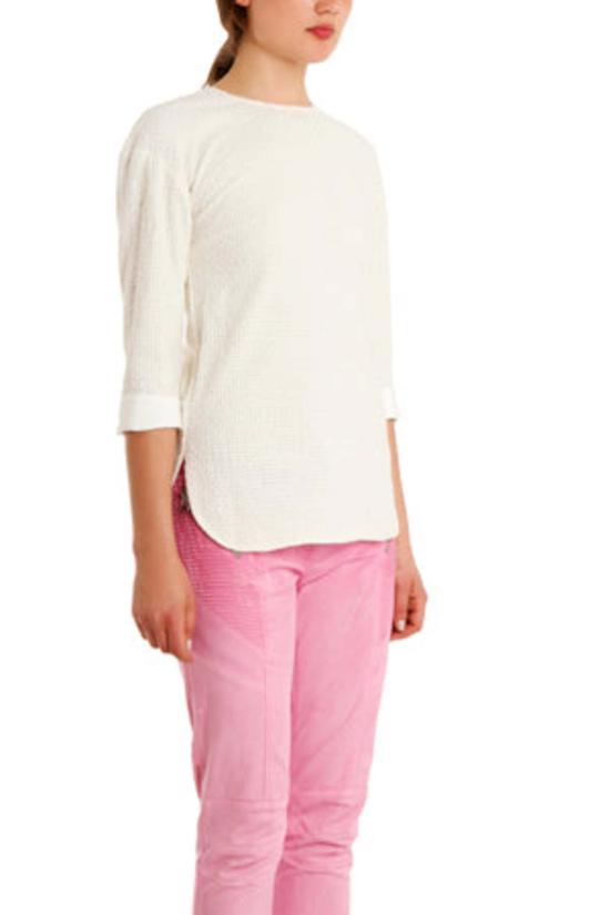  발망 블라우스 피에르  워븐  화이트 - BALMAIN