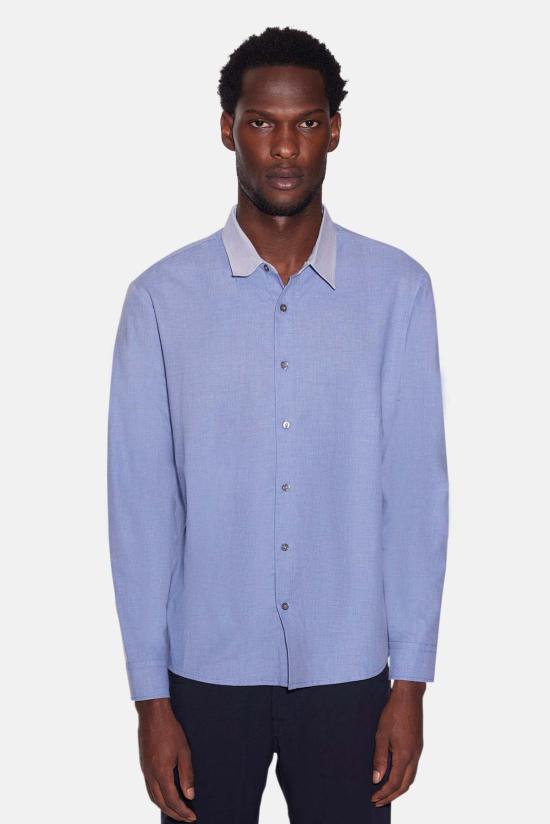  Blue&Cream 긴팔 셔츠 블루&크림 뉴먼 콤보  블루/라이트 데님 칼라