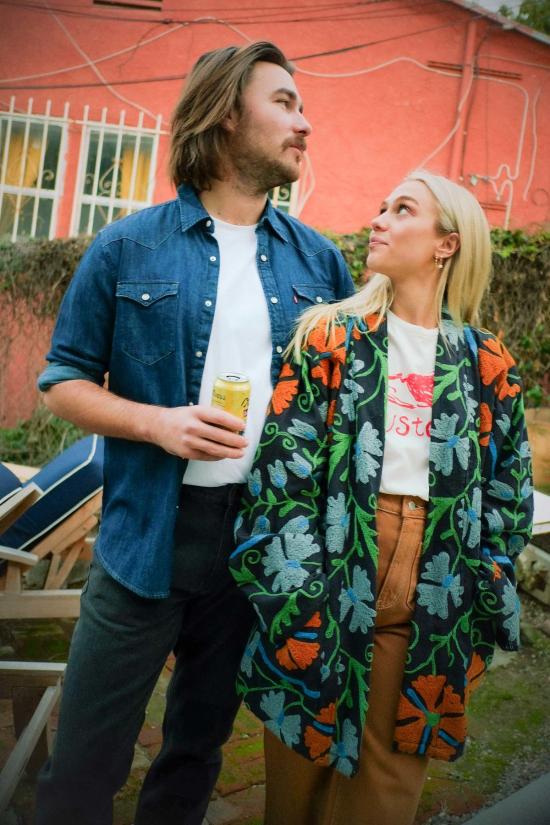  롤라스 데님 팬츠 릴렉소 진 스톤드 블랙