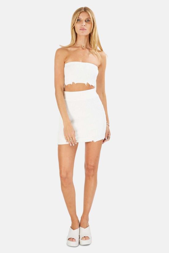  세로야 숏 원피스 Ser.O.Ya 롤라 드레스 화이트 - SER.O.YA