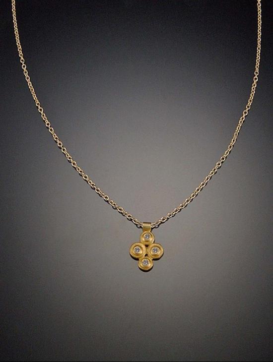  아난다 칼사 주얼리 목걸이/팬던트 디스크 네크리스 골드 멀티 - ANANDA KHALSA JEWELRY