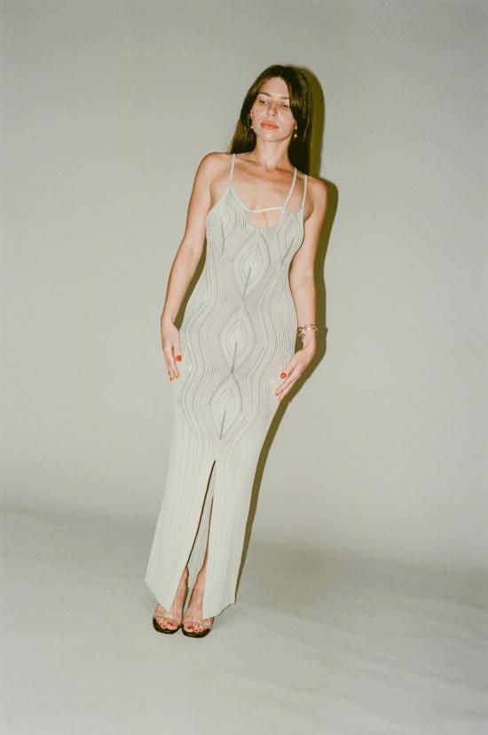  패리스 조지아 롱 원피스 파리 조지아 프리야 드레스 차콜 - PARIS GEORGIA