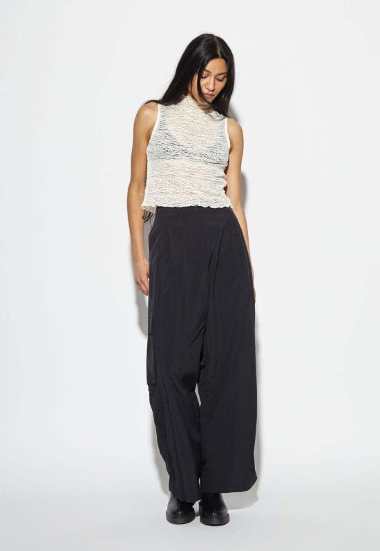  파이드 미 나우 민소매 티셔츠 Find Me Now 크레이프 메시 티 화이트 - FIND ME NOW