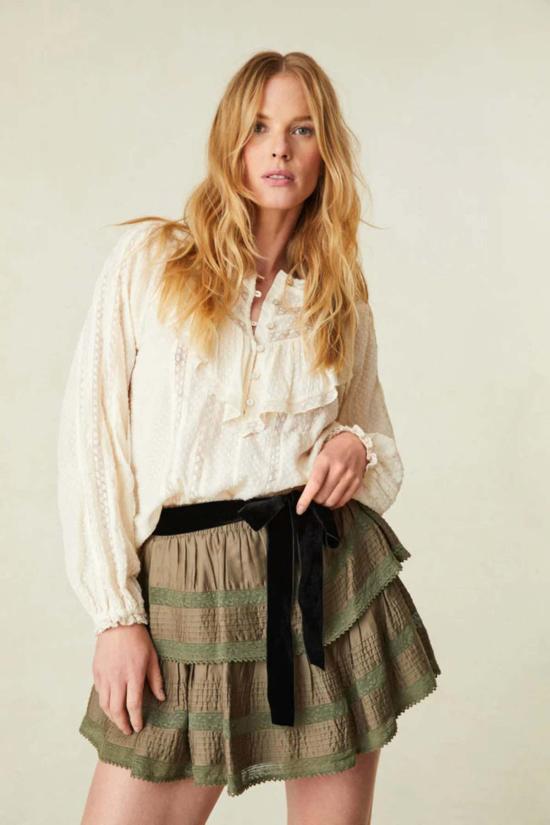  러브쉐이크팬시 숏 스커트 러브 쉑 팬시 러플 미니 스커트 포레스트 오크