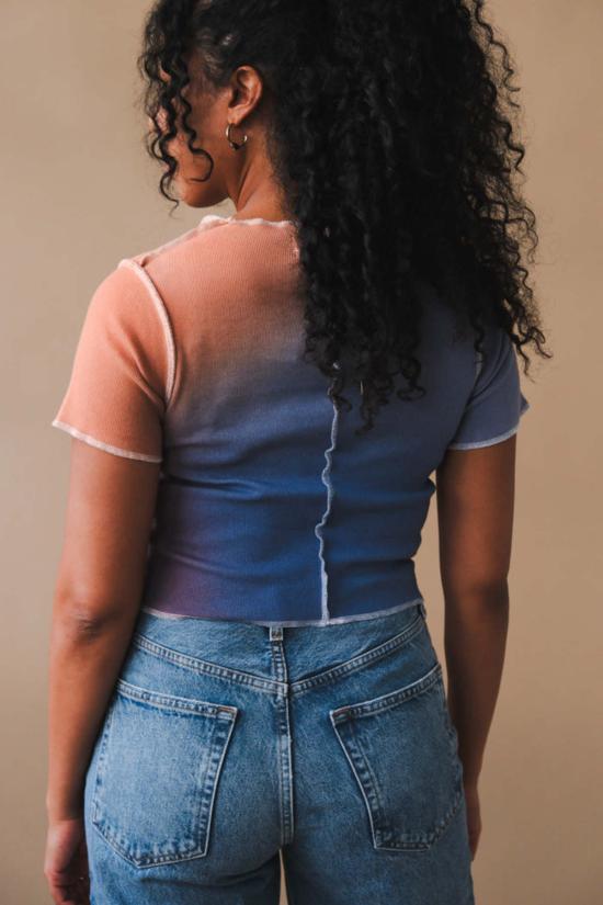  MAISON MARKOSIAN 반팔 티셔츠 메종 마르코시안 메리디언 티 플루토 그래디언트 - OTHER BRANDS