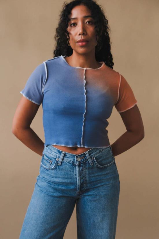  MAISON MARKOSIAN 반팔 티셔츠 메종 마르코시안 메리디언 티 플루토 그래디언트