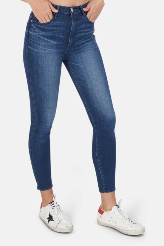  마우지 데님 팬츠 무시 웨스트데일 리버스 스키니 진 블루 - MOUSSY