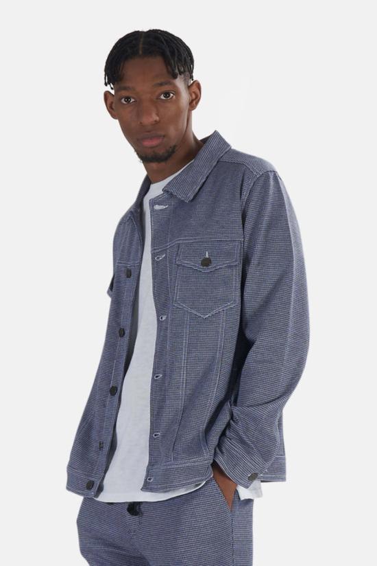  블루&크림 자켓 하운드 투스 재킷 네이비 - BLUE&CREAM