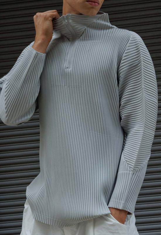  더 엔케이씨 스토어 후드 티셔츠 Nkc 플리츠 지퍼업 탑 파우더