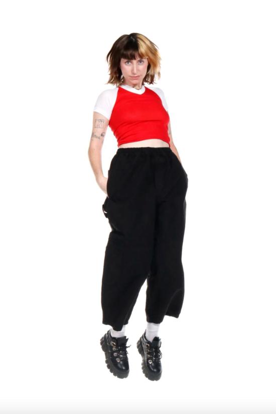  밀스 스트레이트 팬츠 식사 셰프 판트 리코리스 - MEALS