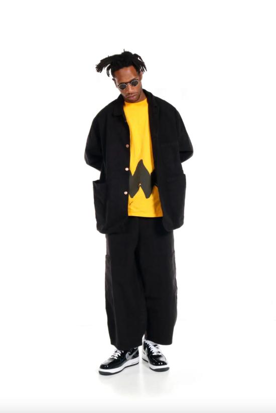  밀스 스트레이트 팬츠 식사 셰프 판트 리코리스 - MEALS