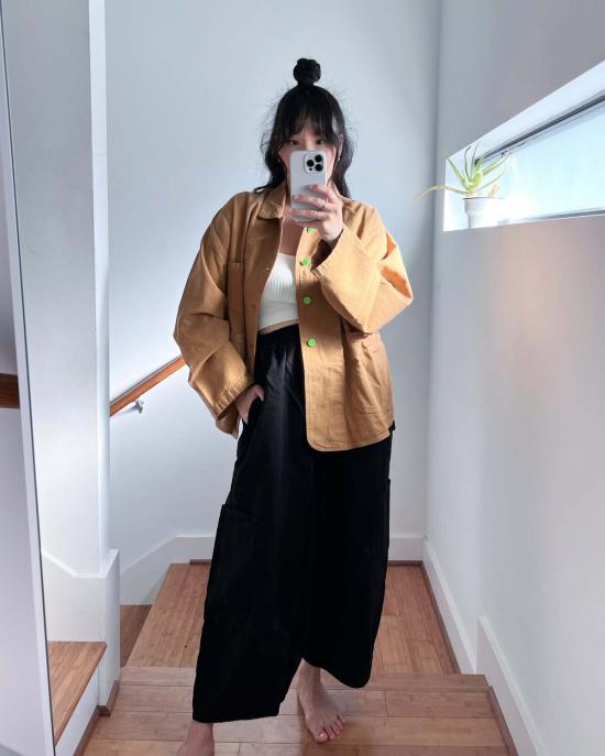  밀스 스트레이트 팬츠 식사 셰프 판트 리코리스 - MEALS