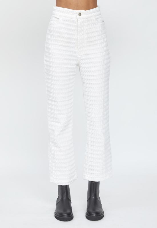  Aniela Parys 스트레이트 팬츠 칼립소 와플 팬츠 아이보리 - OTHER BRANDS