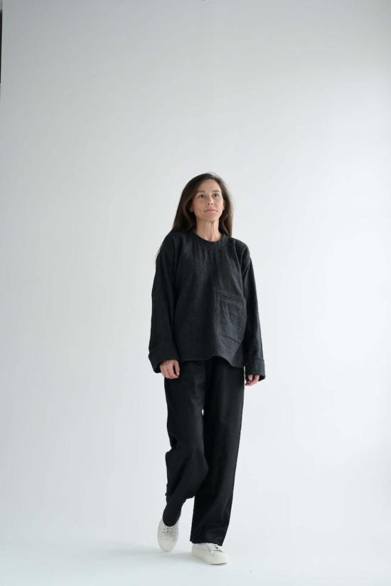  소피 드후레 스트레이트 팬츠 Sofie D'hoore 파츠  슬레이트 멜란지