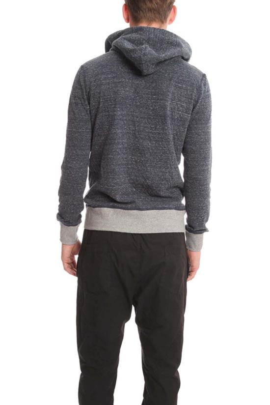  Blue&Cream 후드 티셔츠 블루&크림 1/4 지퍼 후드 네이비 - BLUE&CREAM