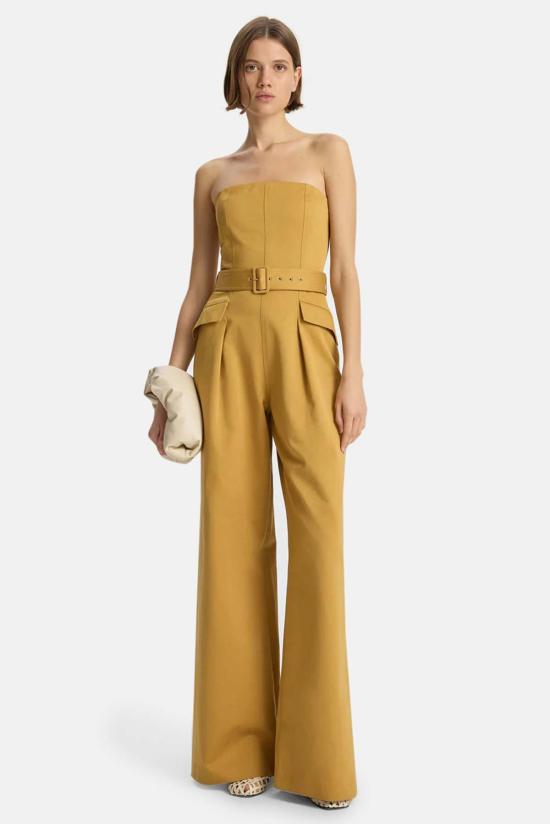  에이엘씨 점프수트 A.L.C. Presley 스트랩리스 코튼  에이지드 브론즈 - A.L.C.