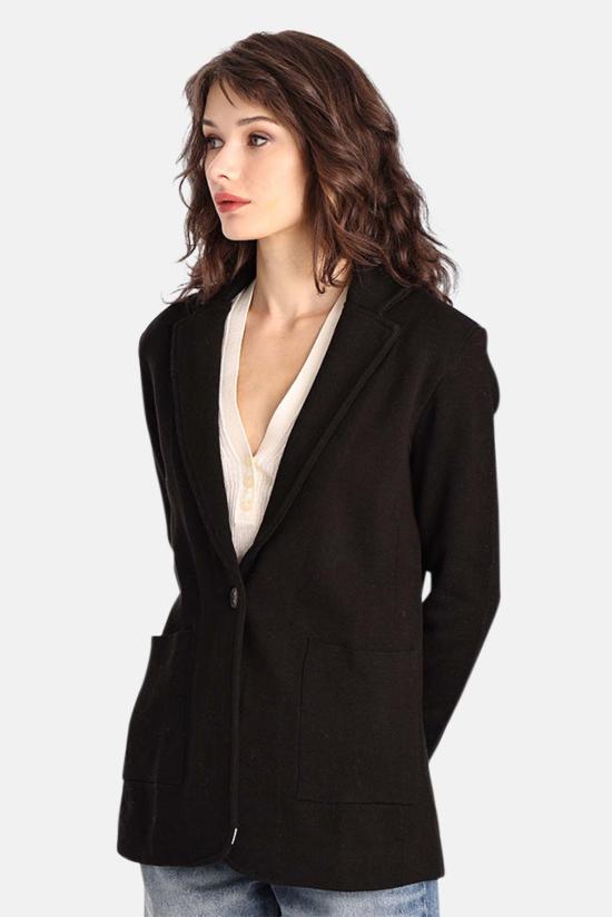  미니 로즈 수트 자켓 보이프렌드 블레이저 블랙 - MINNIE ROSE