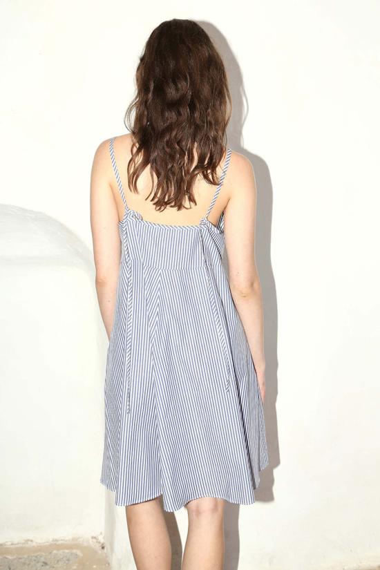  다두라 숏 원피스 다투라 블루 스트라이프 미니 슬립 드레스 블루 스트라이프 - DATURA