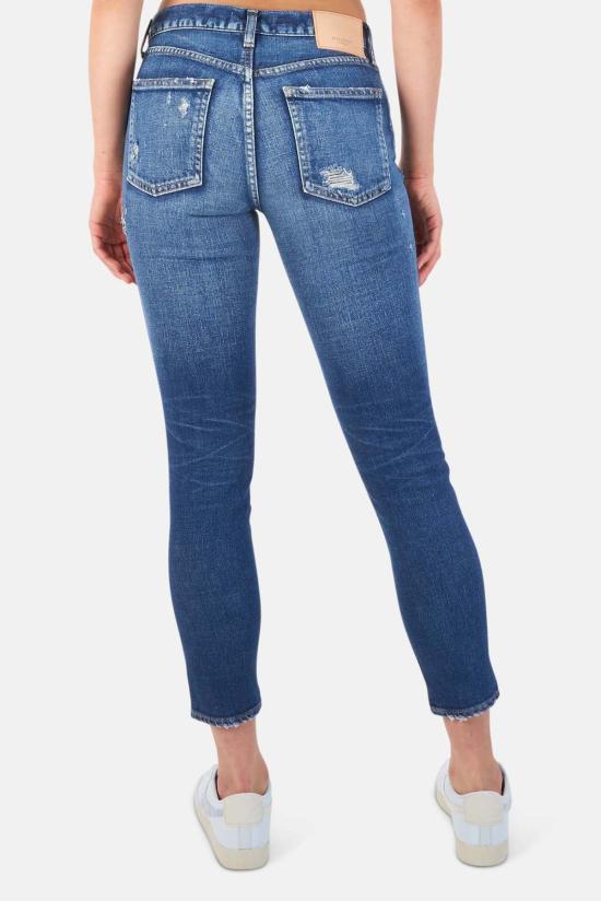  마우지 데님 팬츠 Moussy Gleedsville 스키니 진 다크 블루 - MOUSSY