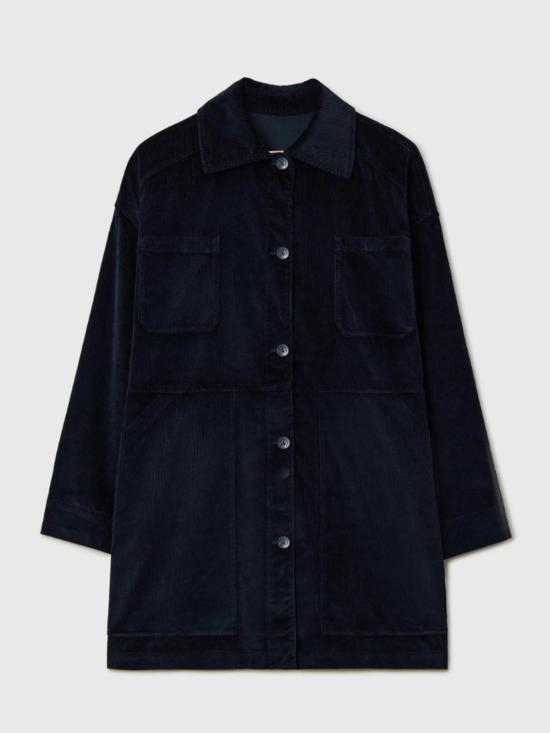  코데라 코트 코듀로이 오버셔츠 네이비 - CORDERA