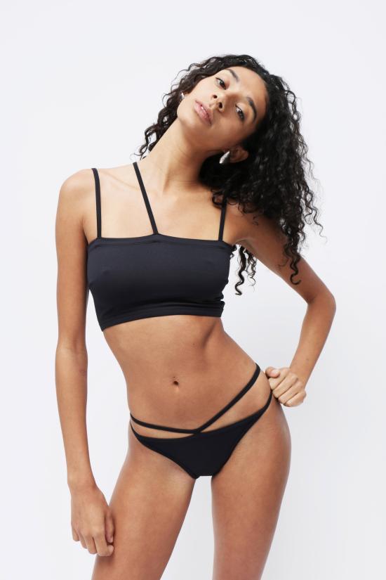  베이스레인지 비키니 수영복 니다 수영복 블랙 - BASERANGE