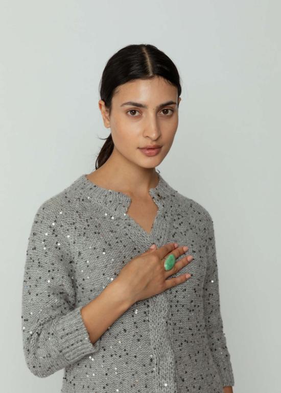  MJ 왓슨 가디건 Mj. Watson Sparkly Wool Cardigan 그레이