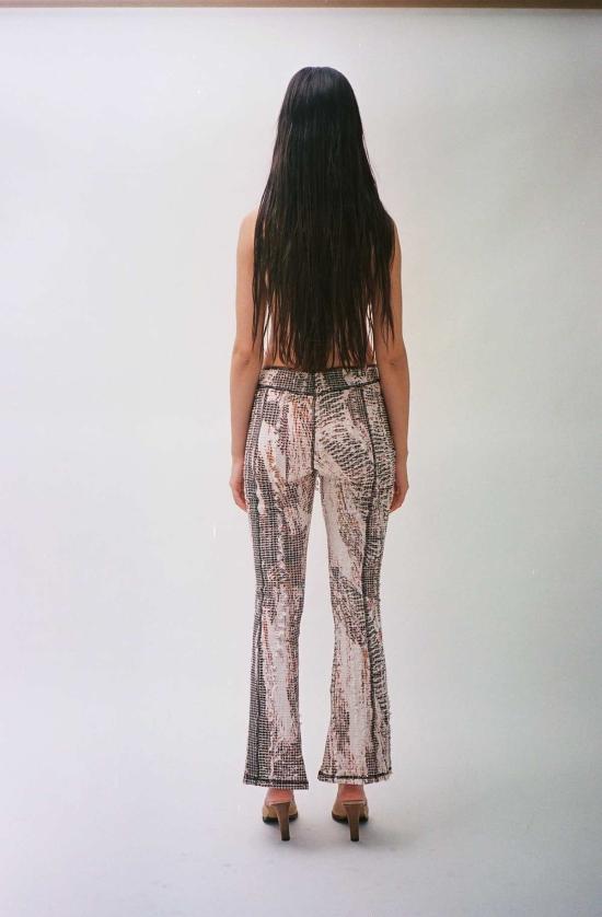  Luna Del Pinal 스트레이트 팬츠 루나 델 피날 토포그래픽 플레어 팬츠 프린트