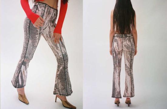  Luna Del Pinal 스트레이트 팬츠 루나 델 피날 토포그래픽 플레어 팬츠 프린트 - OTHER BRANDS