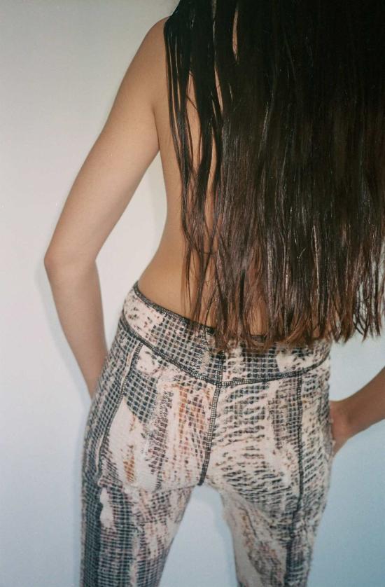  Luna Del Pinal 스트레이트 팬츠 루나 델 피날 토포그래픽 플레어 팬츠 프린트 - OTHER BRANDS