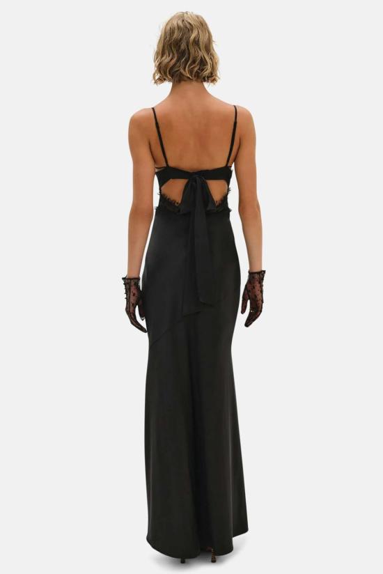  포러브앤레몬스 롱 원피스 For Love & Lemons Val 맥시 드레스 블랙 - FOR LOVE & LEMONS